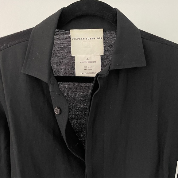 Stephan Shneider Black Wool & Linen Cardigan. Size 0 (XS) - Picture 2 of 3